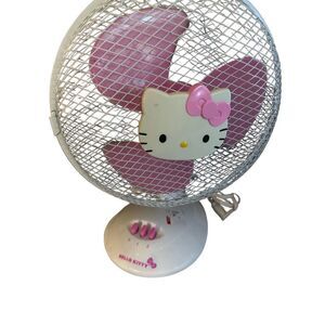 Vintage sanrio pink/white  hello kitty table fan-cooling/air htf rare kawaii